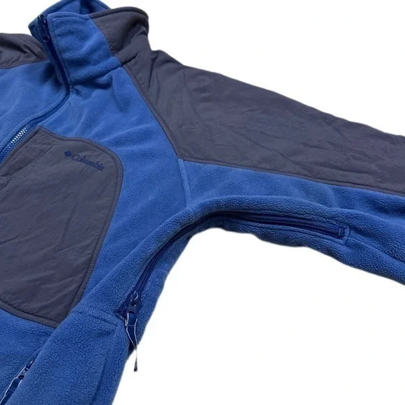Columbia Blue & Gray Vertex Sherpa Fleece Jacket Sz XL - Picture 4 of 8